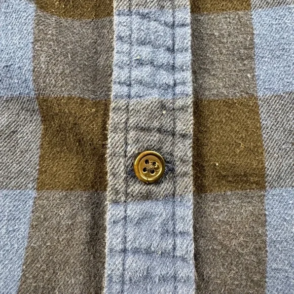 St. Johns Bay Mens 3XL Blue Black Buffalo Plaid Flannel Button Down Shirt Cotton - Picture 5 of 9